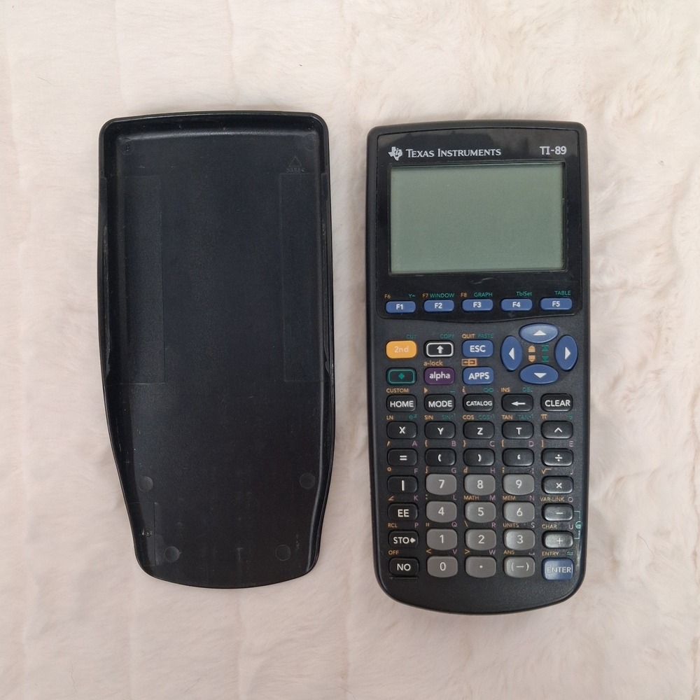 Texas Instruments TI-89 Graphing Calculator W/ Cover Black FOR PARTS READ